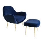 Laura Occasional Footstool Navy