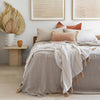 French Linen Quilt Cover Set, Pebble