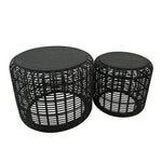 Brysen Bamboo Set of 2 Tables Black